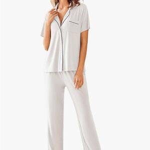 Women's white pajama set
